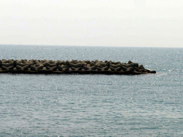 防波堤の写真画像