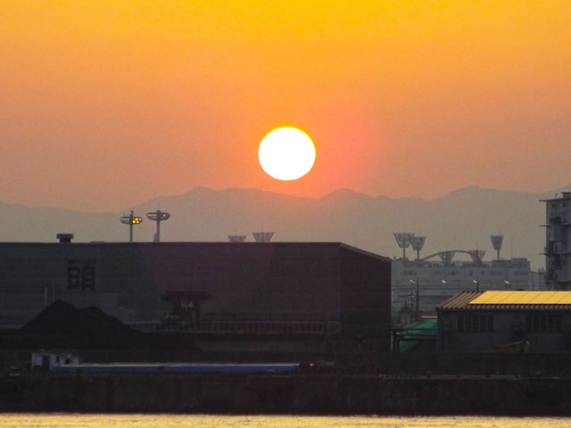 夕日の写真画像