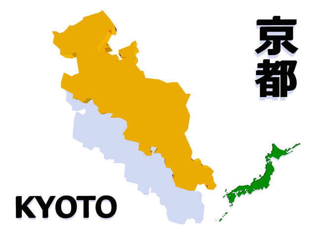 京都府地図の文字入りCGの写真画像2
