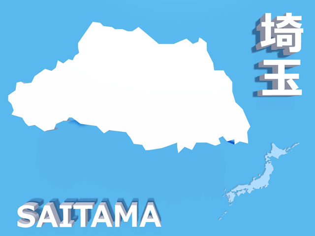 埼玉県地図の文字入りCGの写真画像1