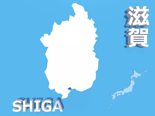 滋賀県地図の文字入りCGの写真画像1