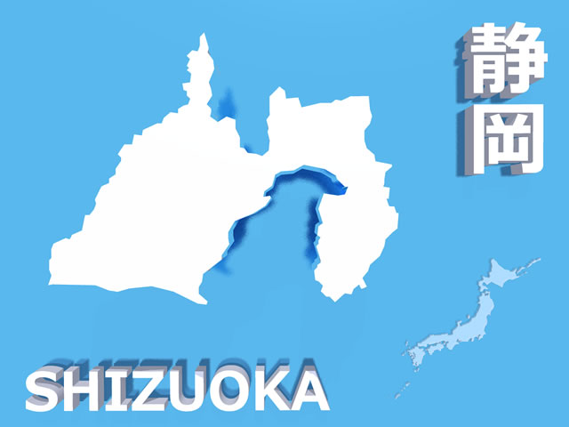 静岡県地図の文字入りCGの写真画像1