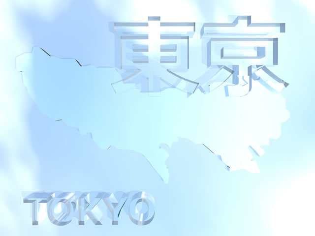 東京都地図の文字入りCGの写真画像4