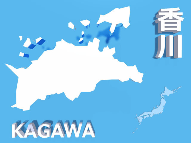 香川県地図の文字入りCGの写真画像1