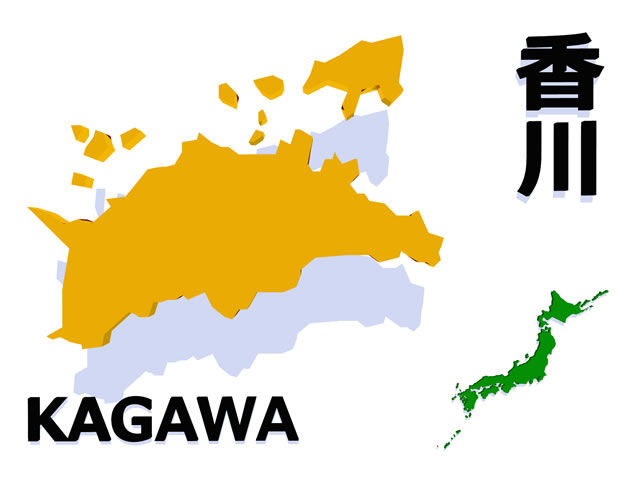 香川県地図の文字入りCGの写真画像2