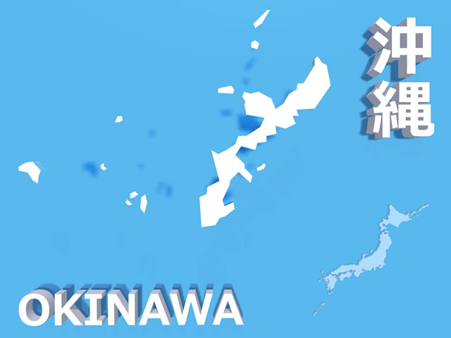 沖縄県地図の文字入りCGの写真画像1